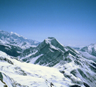 pisang peak view from chulu peak. 